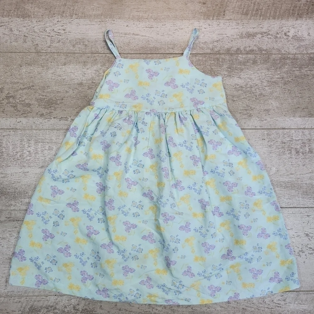 VTG Blue Floral Gymboree Girls Dress Size Medium